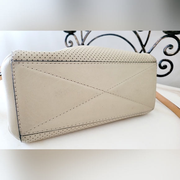 Rag&Bone Passenger Perforated 100%Cow Leather Crossbody Bag Light Sand/Taupe - Picture 7 of 16